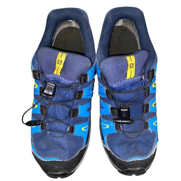 Salomon Junior XA Pro 3D CSWP Hiking Shoes Gore-Tex Waterproof Blue & Yellow low - Picture 2 of 14